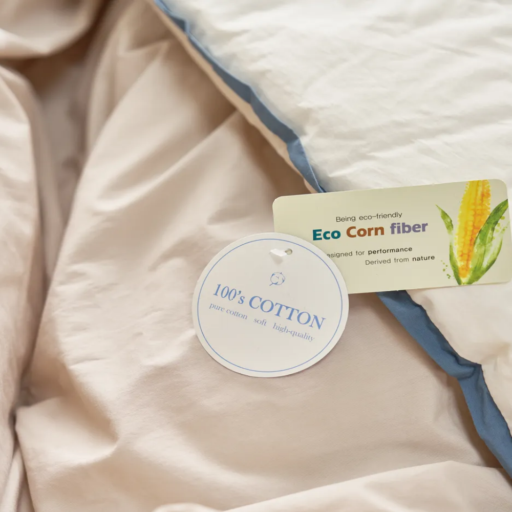 고밀도 100수 순면 100% 따뜻한 면 옥수수솜 두꺼운 겨울 차렵 이불 SS