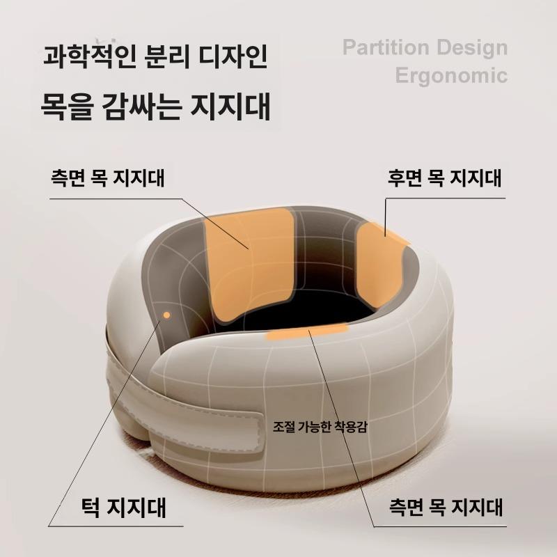 여행용 휴대용 목베개 아이스 실크 여름용 목지지 쿨링 커피 - 상세 이미지 2