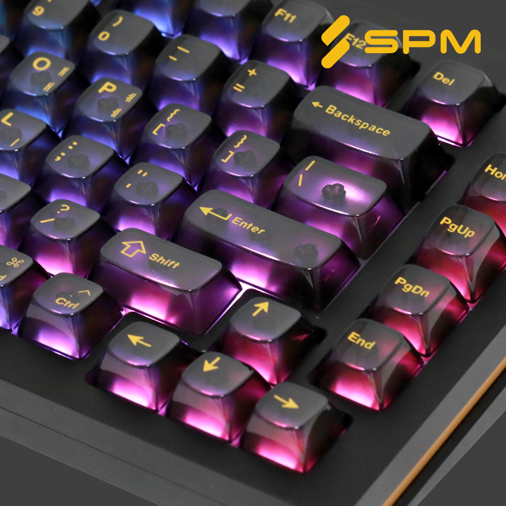 SPM 투명 한글 조약돌 키캡 기계식키보드 블랙스모그 - 메인 이미지