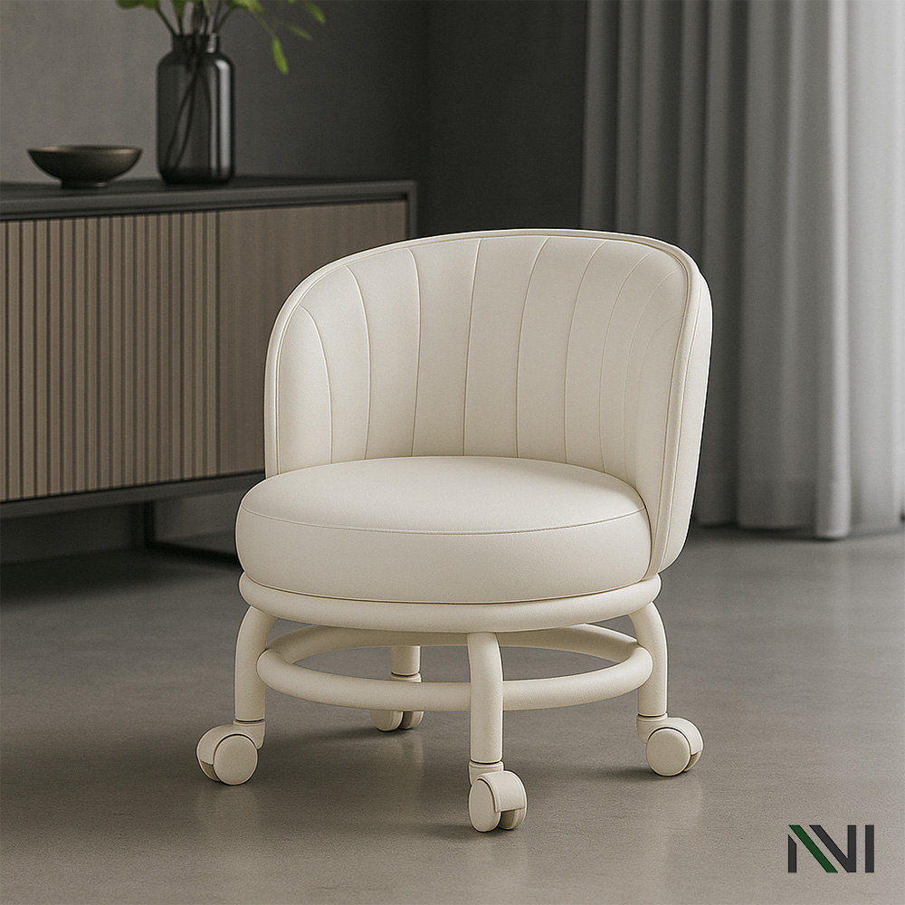 원형 스툴 등받이 낮은 의자 바퀴 달린 미니 작은 스톨