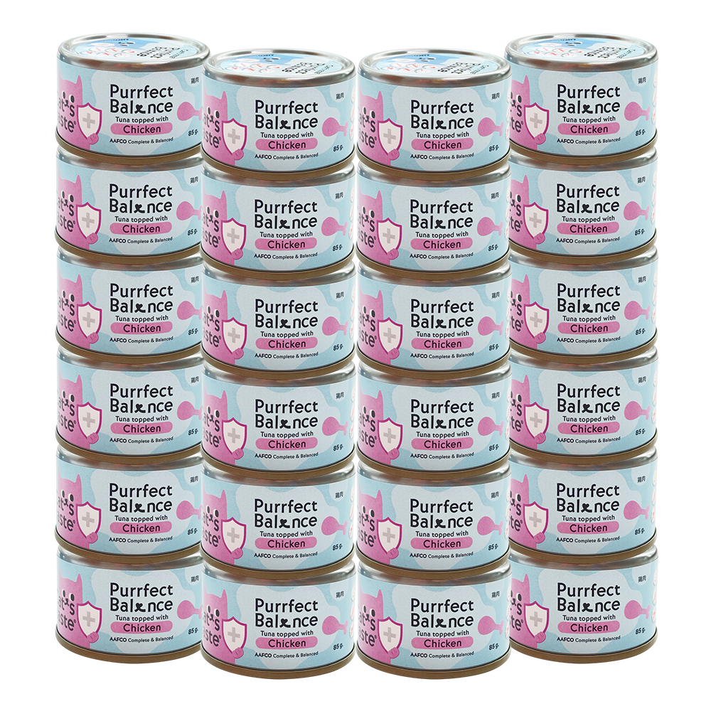 캣츠테이스트 퍼팩트 발란스 주식캔 참치+치킨, 85g, 24개 - 상품 이미지