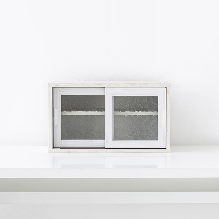 MUNIE 미니수납장 2문 A형 485x200x275mm, 2단, 화인트파인베니어 0634.9402 - 메인 이미지