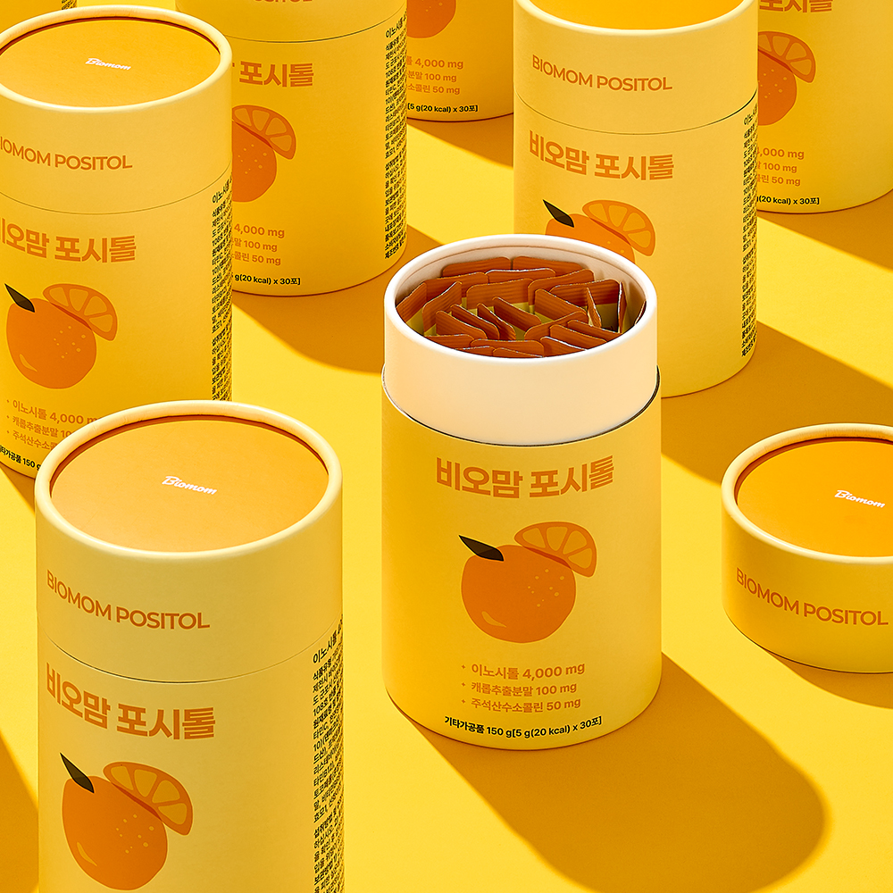비오맘 포시톨 미오이노시톨 4000mg 엽산 콜린 비타민 30포, 4개 - 상세 이미지 4