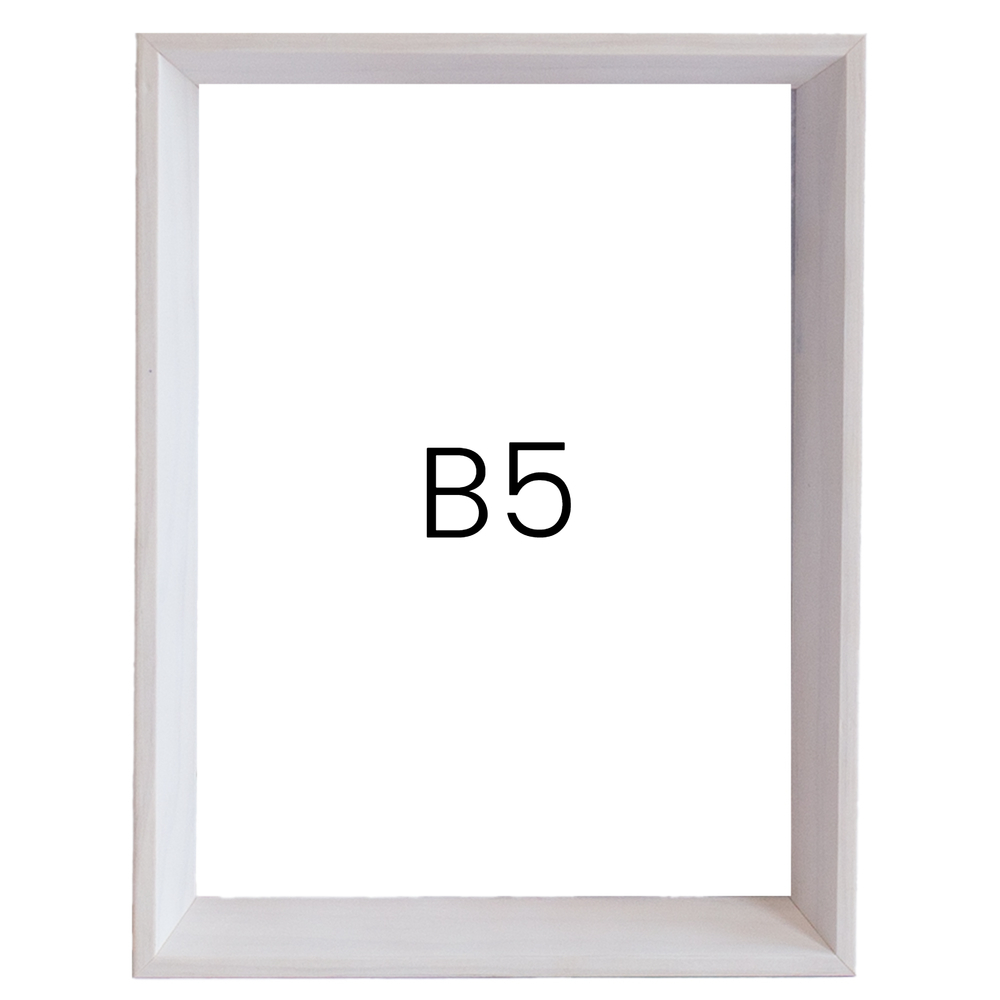 5mm트윈 원목액자 웨딩액자 그림 포스터 프레임 인테리어 B5 182X257mm, 화이트 - 상품 이미지