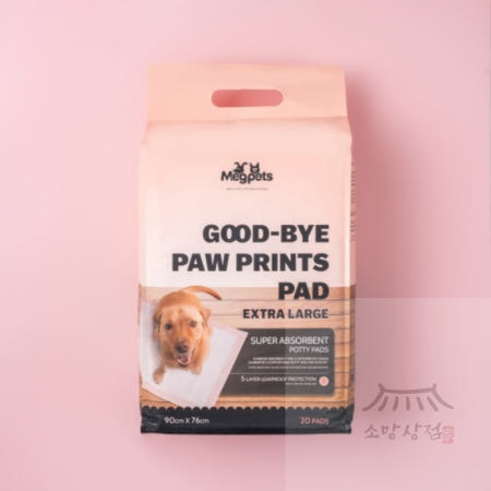 소망상점 메그펫츠 굿바이 배변 패드 90x76 특대형20매 100g 강아지소변패드