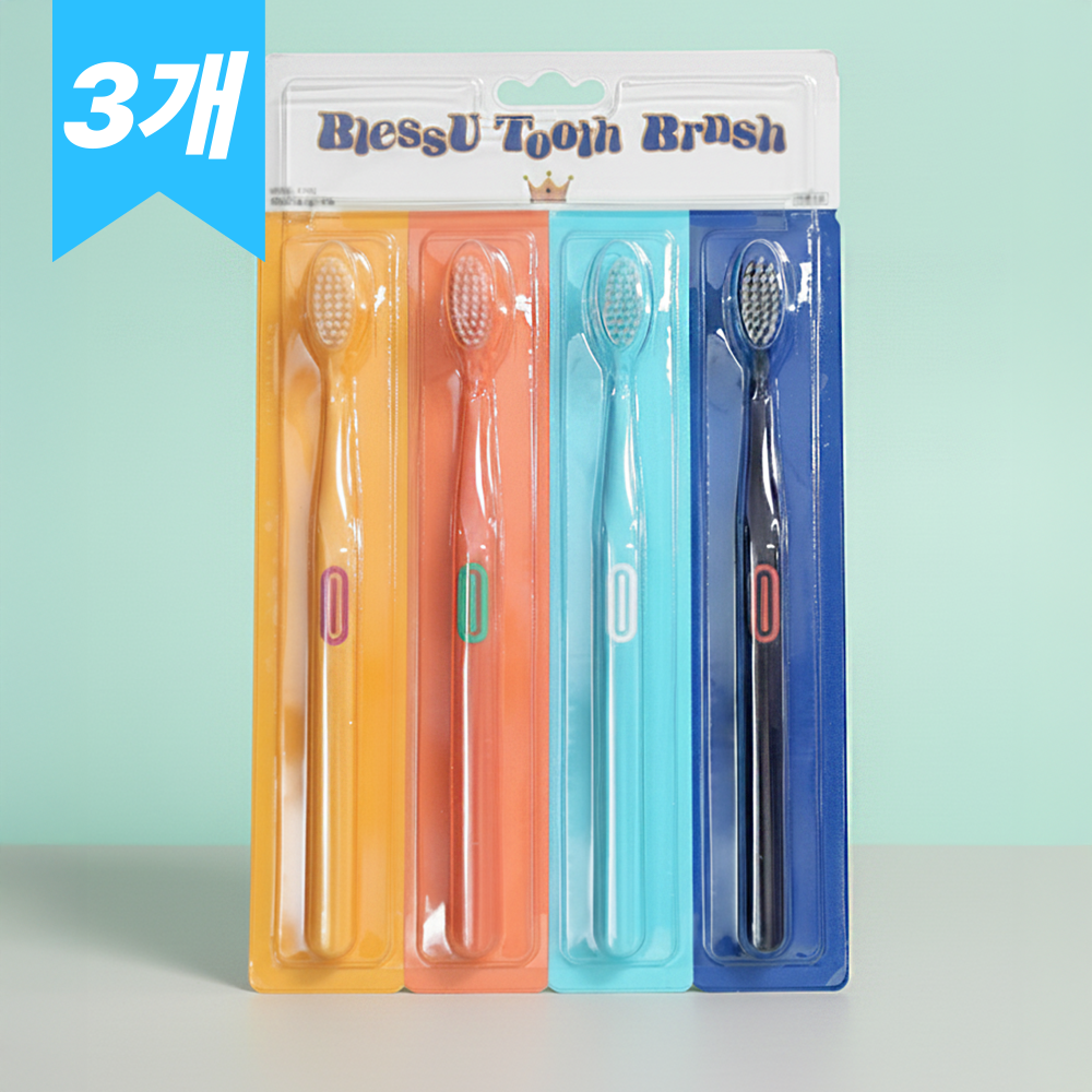 블레쥬 스케일링 칫솔 4개입_3세트 치과칫솔 치석제거 어금니 미세모 잇몸칫솔 엠보싱모 작은헤드 제품 이미지
