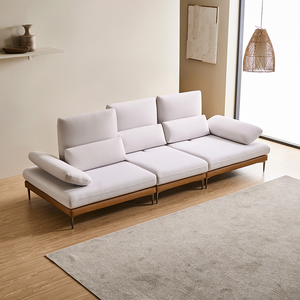 쉐우드가구 비오라 블렌트 패브릭 기능성 스윙 소파 3.5인용 / 국내제조