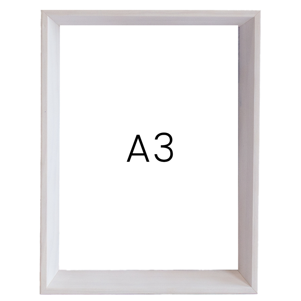 5mm트윈 원목액자 웨딩액자 그림 포스터 프레임 인테리어 A3 297x420mm, 화이트 - 메인 이미지