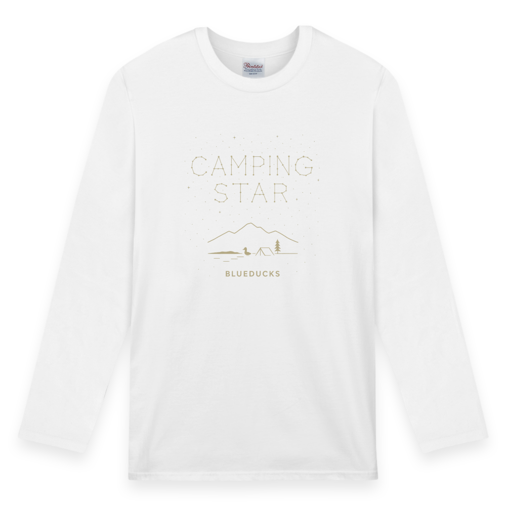 BLUEDUCKS _ 베이직 라운드 긴팔 티셔츠_Camping Star - 상세 이미지 3