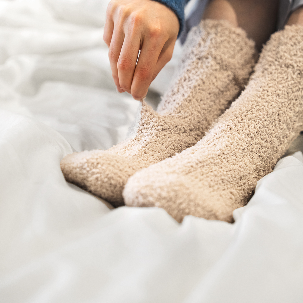 4켤레 털빠짐 없는 논슬립 무압박 수면양말 세트 롱 긴 장목 양털 임산부 수족냉증 방한양말 N배송 상세 이미지 6