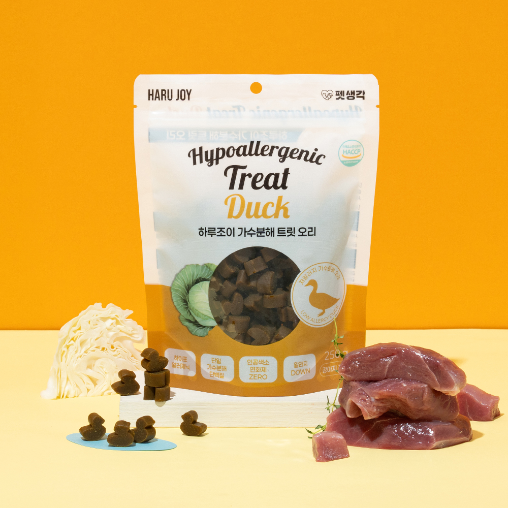 펫생각 오리 가수분해 강아지 간식 미니트릿 알러지 노즈워크 다이어트 훈련 250g, 1개