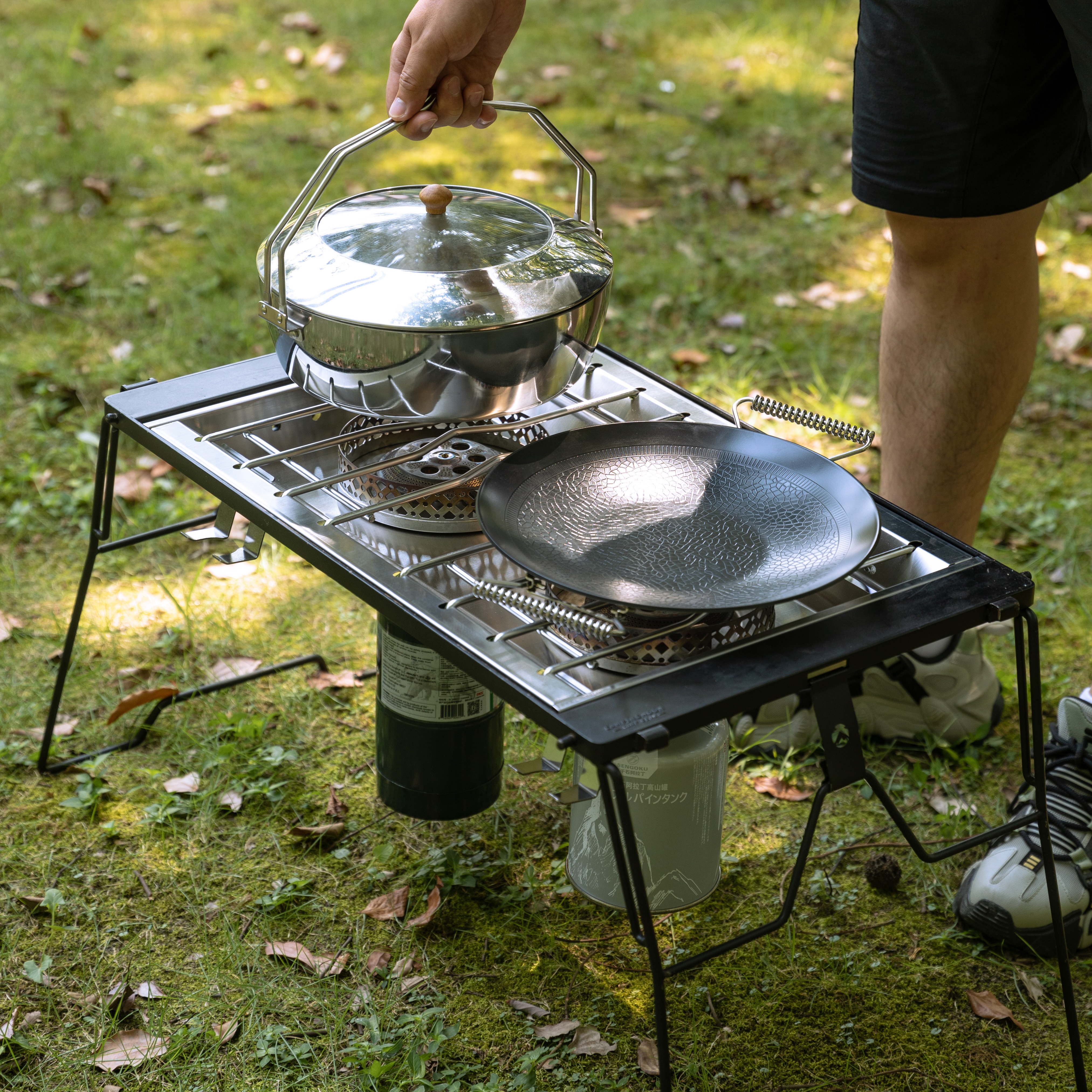 캠핑문 IGT 투버너 듀얼 플랫버너 플레이트 캠프원 제라 스토브 유닛 디럭스 CK-50PG