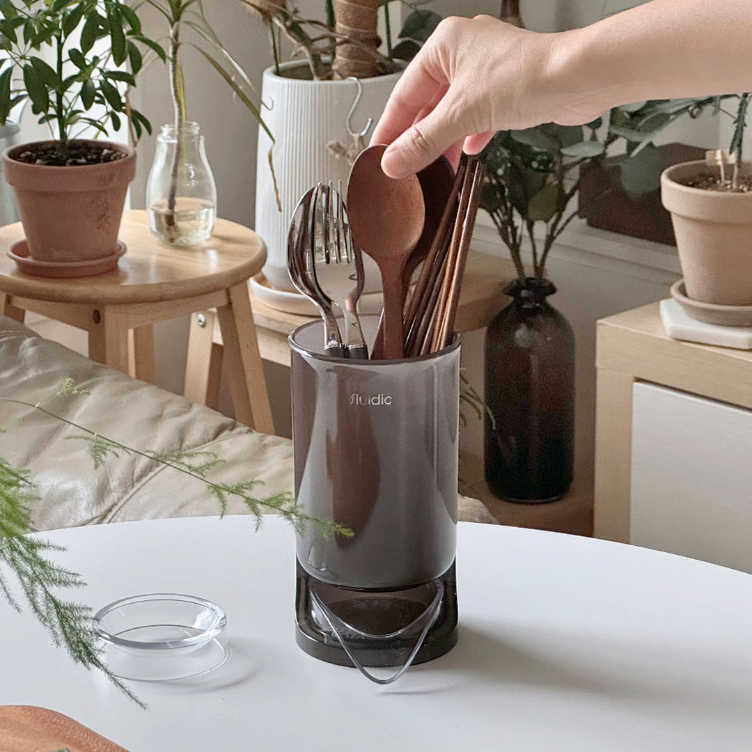 플루딕 자동 물빠짐 수저통2