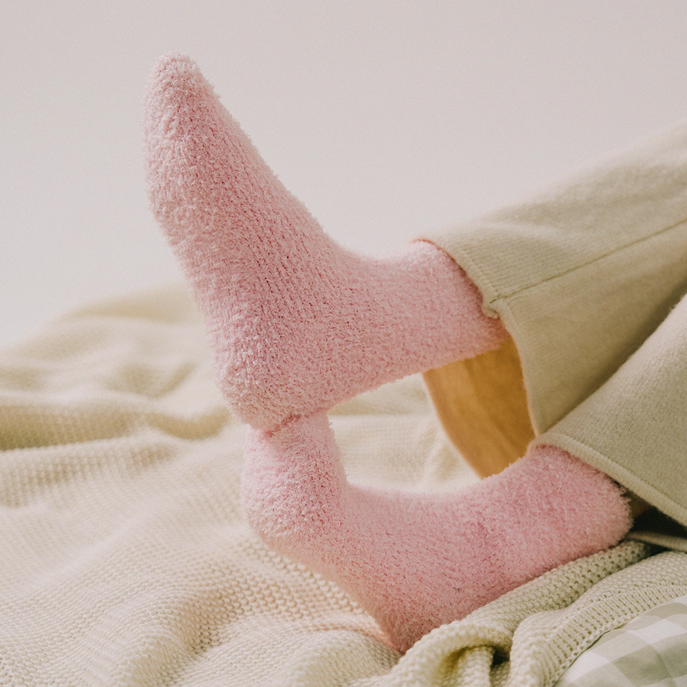 4켤레 빵빵한 헤비볼륨 무압박 수면양말 롱 긴 장목 양털 임산부 수족냉증 방한양말 N배송