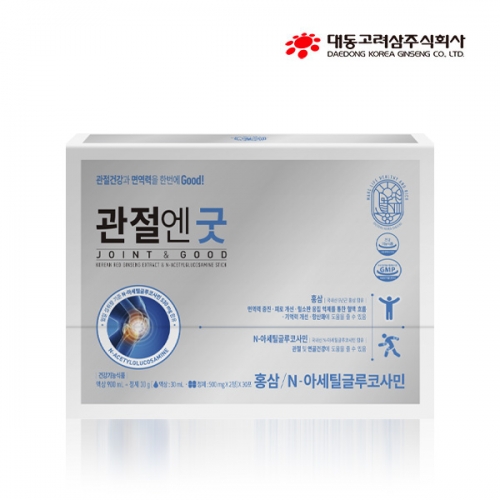 대동고려삼 관절엔 굿(정제500mg x 2정 + 액상 30ml) 30포(쇼핑백동봉) 이미지 6