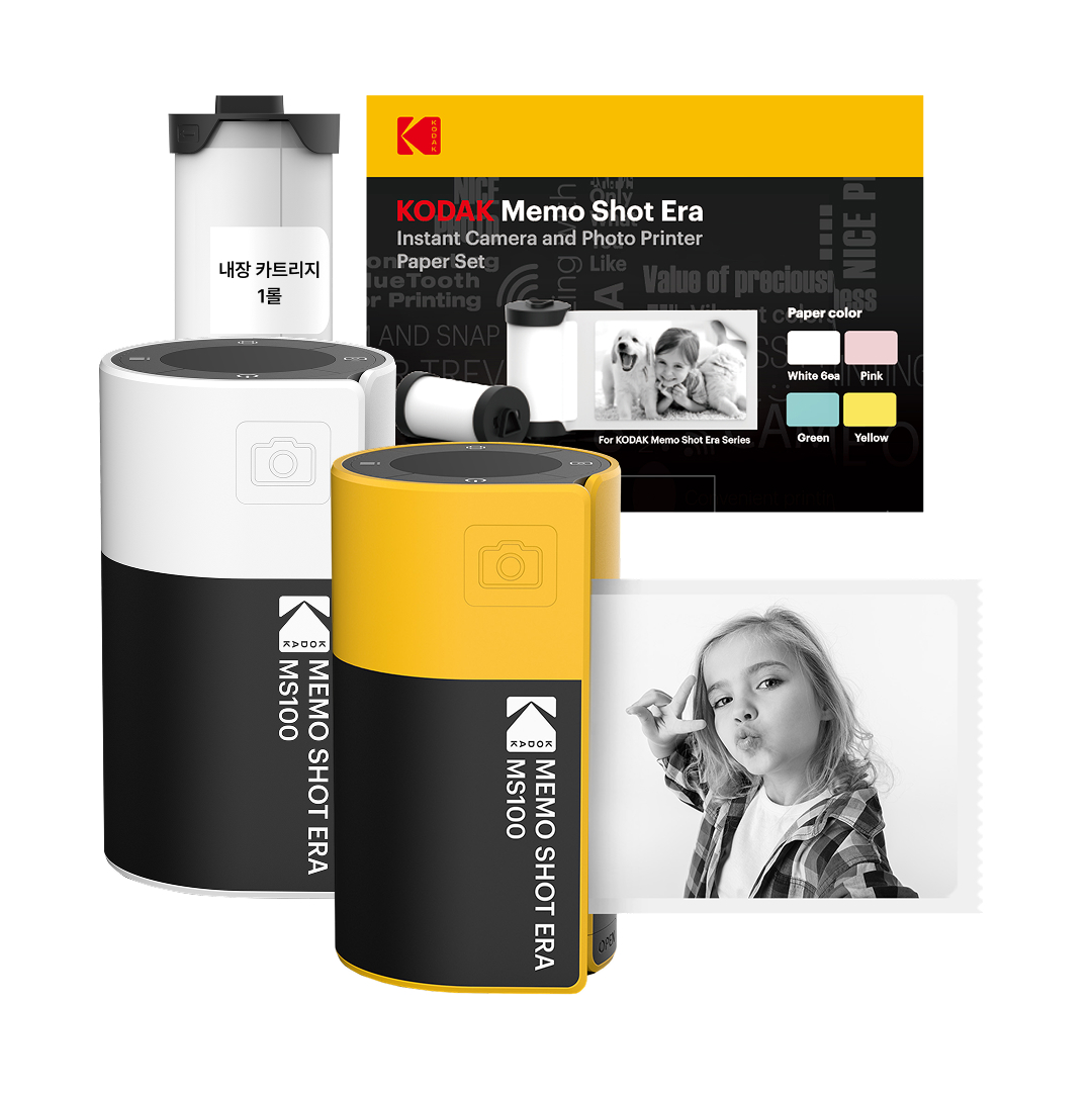 코닥 포토프린터 어린이 키즈 디지털 토이 카메라+카트리지 10롤 번들 메모샷 ERA