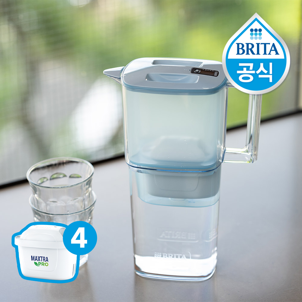 브리타 정수기 리켈리 2.2L 블루+총 필터 4입 제품 이미지