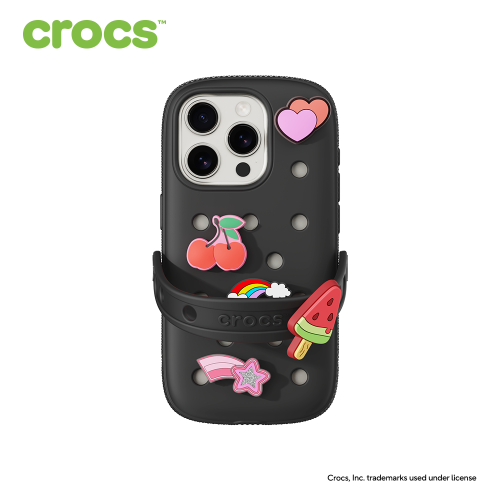 크록스 핸드폰 케이스 for iPhone Series 블랙, 아이폰15 프로 - 상품 이미지