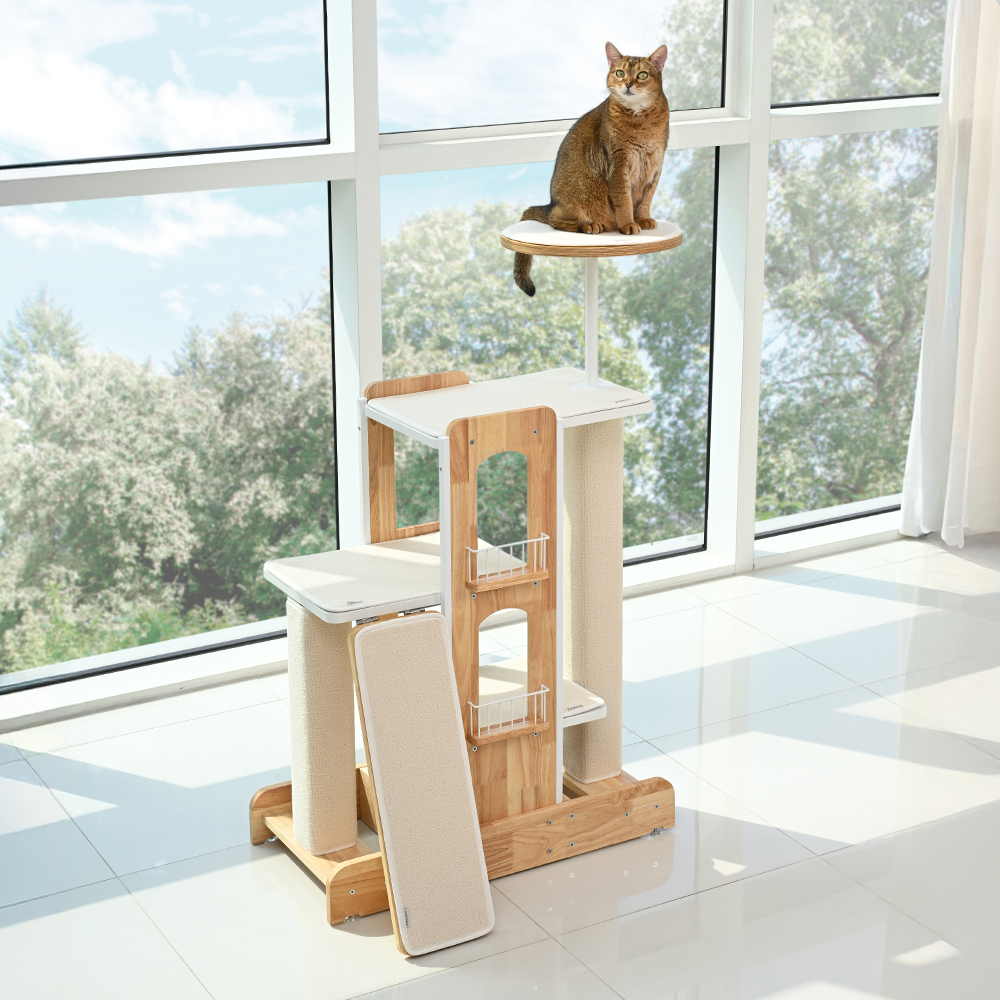 펫코본 캣타워 고양이 원목 숨숨집 캣폴 캣워크 소형