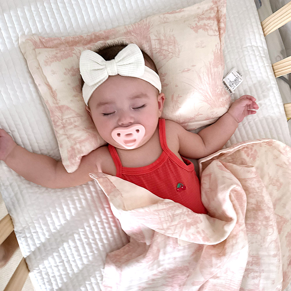 마롤로뜨 아기 블랭킷 거즈 사계절 담요 애착 이불 어린이집 낮잠 신생아 뜨왈드주이 핑크