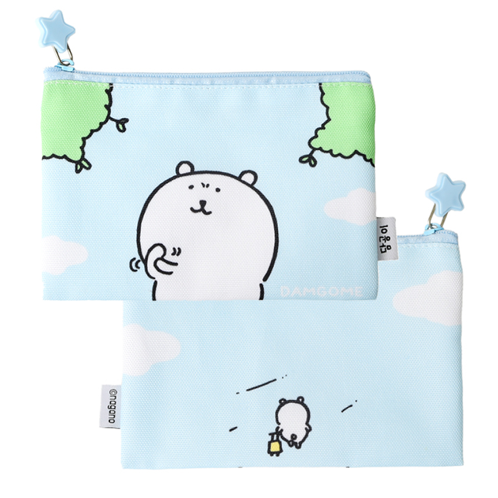 담곰이 사각 하늘 파우치 별 지퍼 미니 농담곰 나가노 굿즈 - 메인 이미지