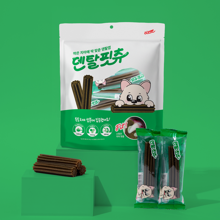 리브펫 덴탈핏츄 강아지껌 덴탈 치석제거 양치껌 170g, 1개