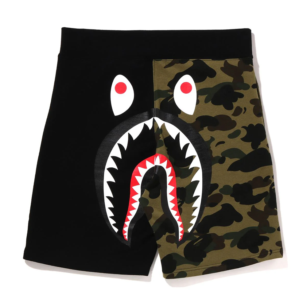 베이프 반바지 1ST CAMO BACK SHARK SWEAT SHORTS 1I20-153-004 - 상세 이미지 2