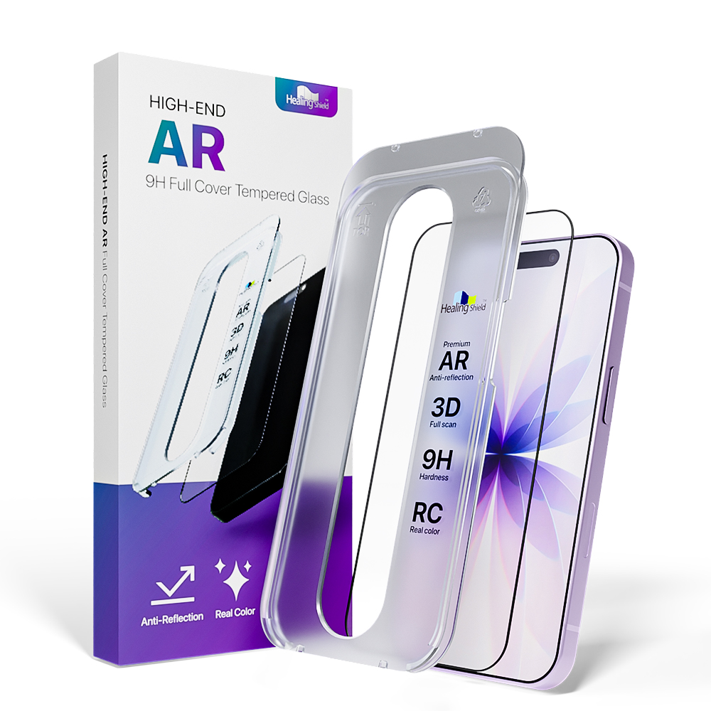 핸드폰 하이엔드 풀커버 AR 고화질 강화유리 액정보호필름 아이폰17, 1매입