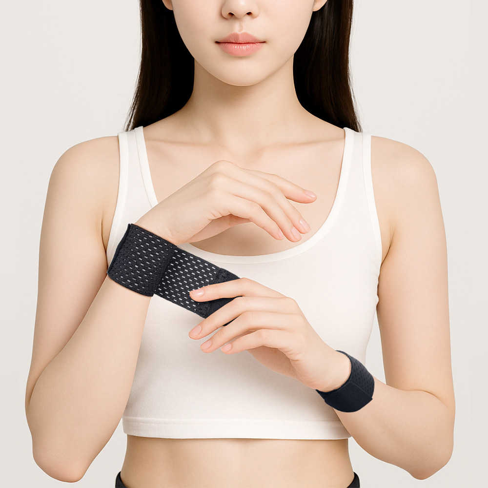 바디큐 2중 압박 밴드 초경량 헬스 손목보호대 - 메인 이미지