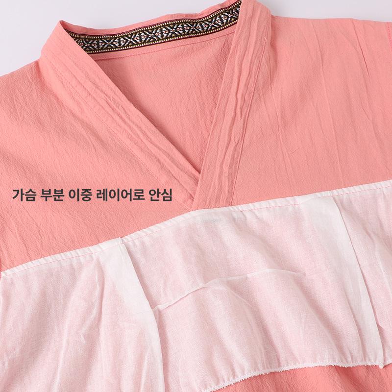 타이복 마사지복 태국마사지 찜질방 황토방 목욕탕 그레이블루 남성용 XL - 상세 이미지 4