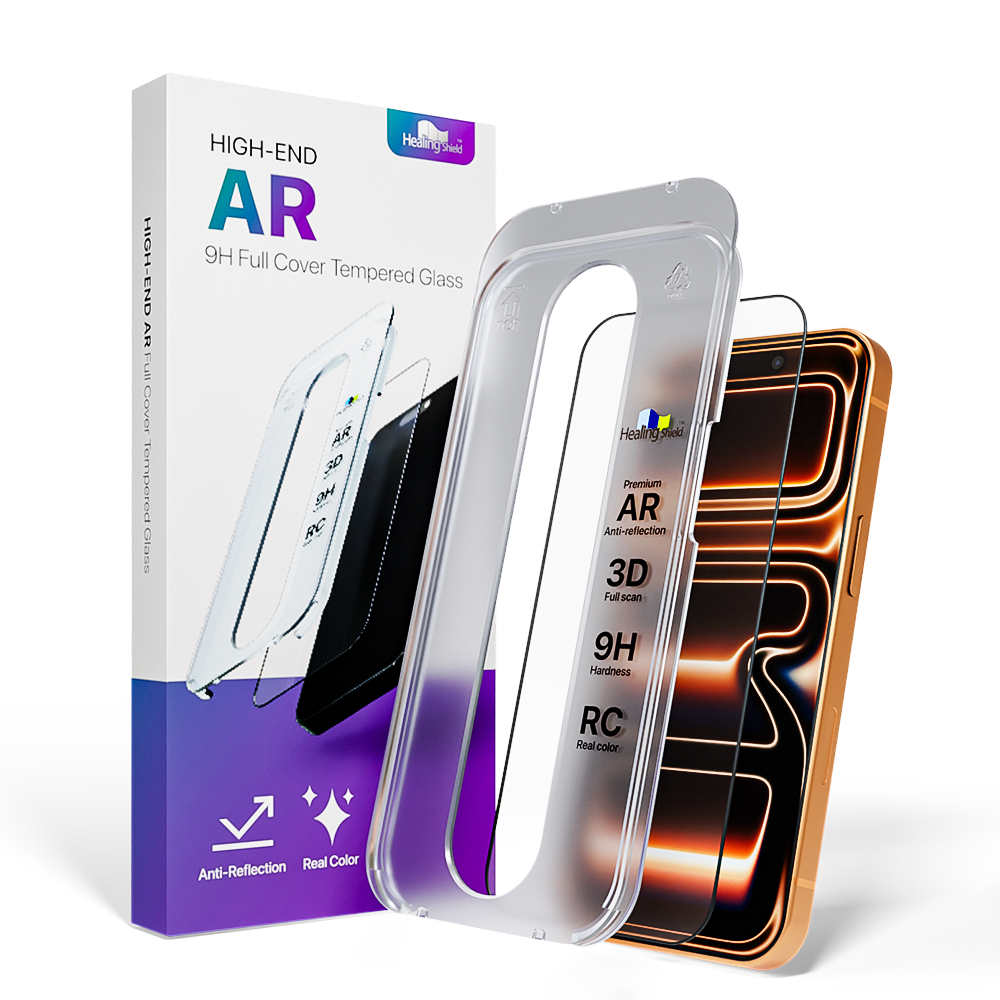 핸드폰 하이엔드 풀커버 AR 고화질 강화유리 액정보호필름 아이폰17 프로, 1매입