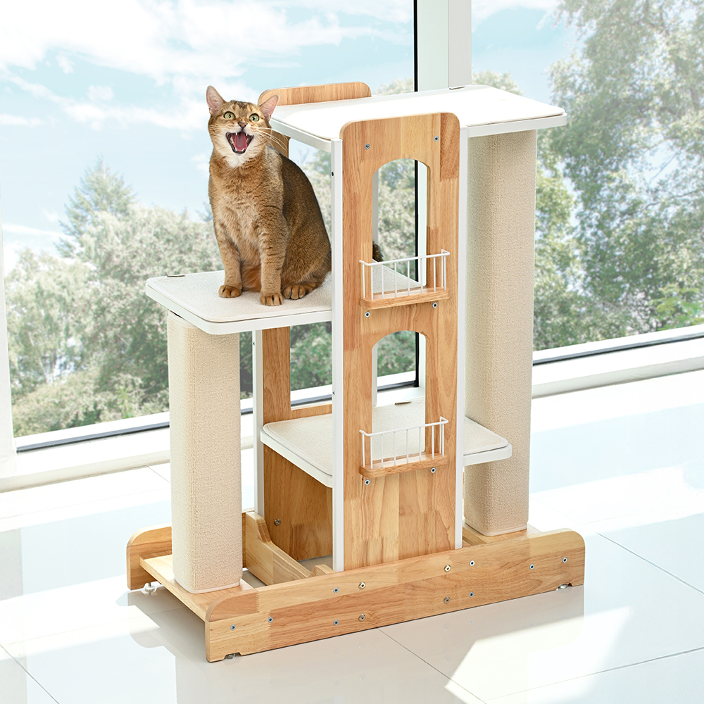 펫코본 캣타워 고양이 원목 숨숨집 캣폴 캣워크 소형 제품 이미지