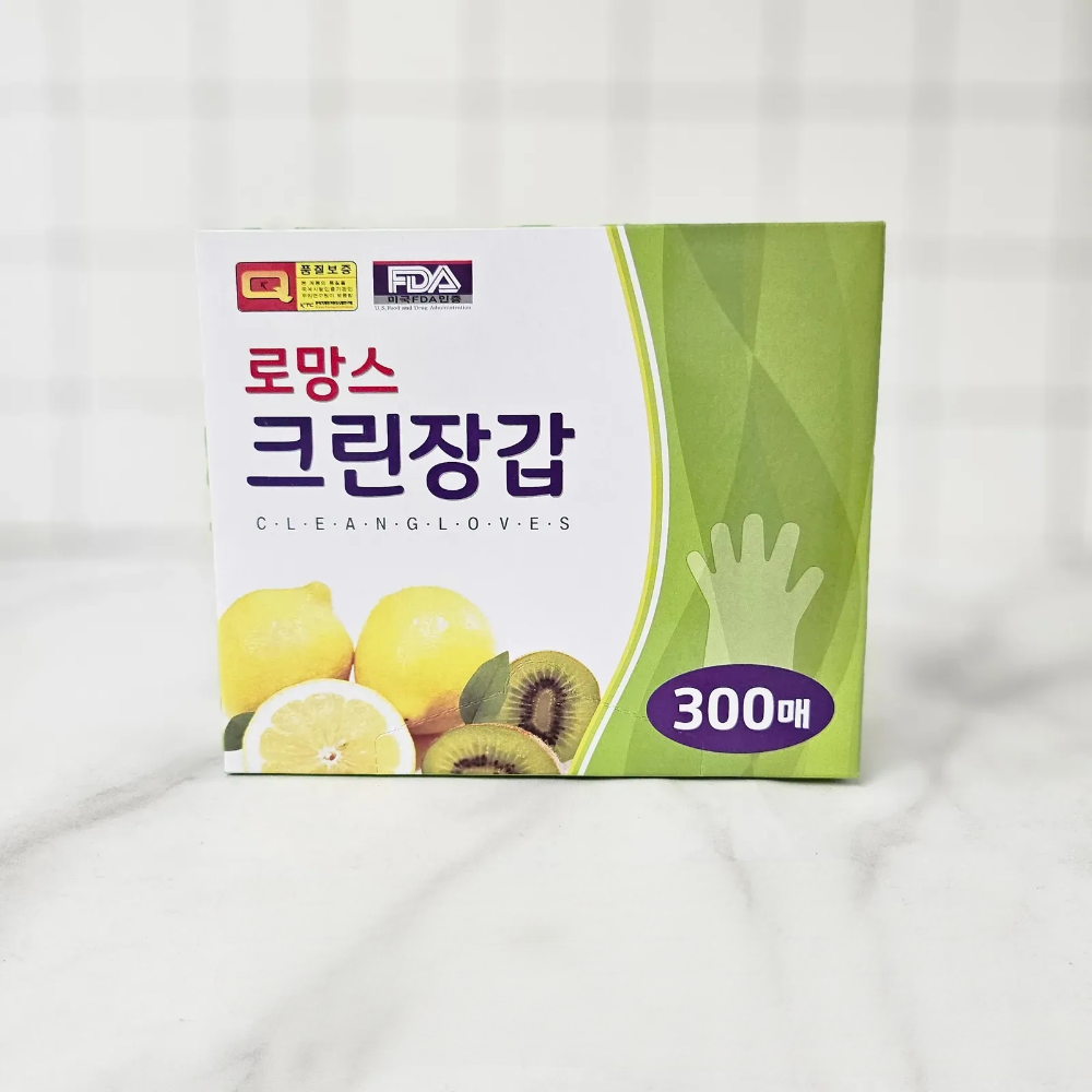 우진 로망스 크린 위생 비닐장갑 일회용 장갑 실속형 300매 (9863) - 상세 이미지 3