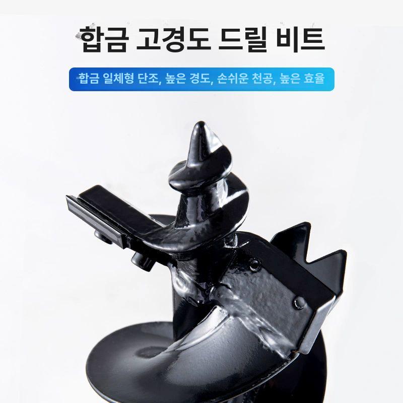 오거비트 스크류 구멍뜷기 얼음 드릴 굴착기날 땅파기 사각 4홈 전기 해머 어댑터 - 상세 이미지 3