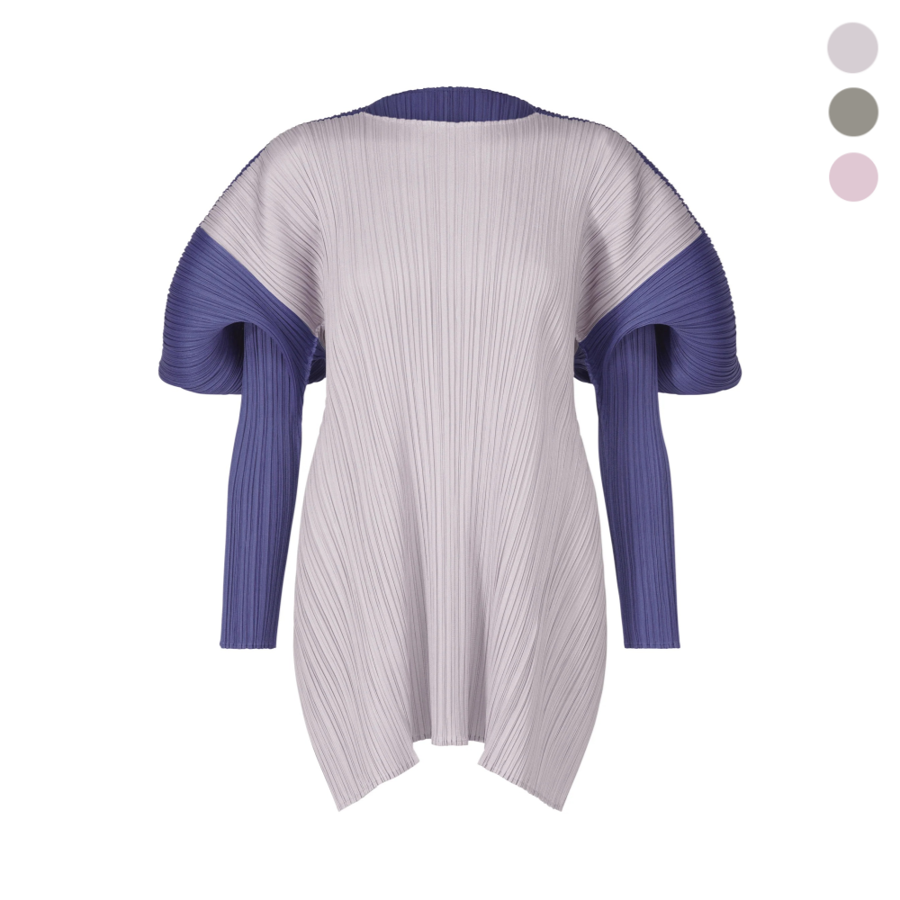 플리츠플리즈 블라우스 ISSEY MIYAKE SQUARE PP53JT482 - 상품 이미지