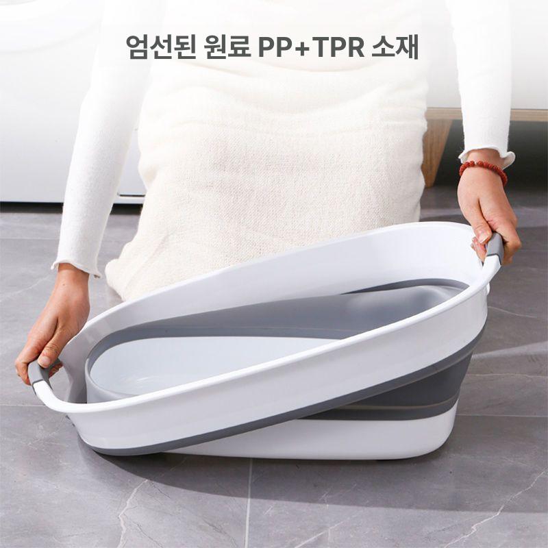 휴대용욕조 접이식 간이욕조 원터치 가정용 스파 중간 그레이 - 상세 이미지 4