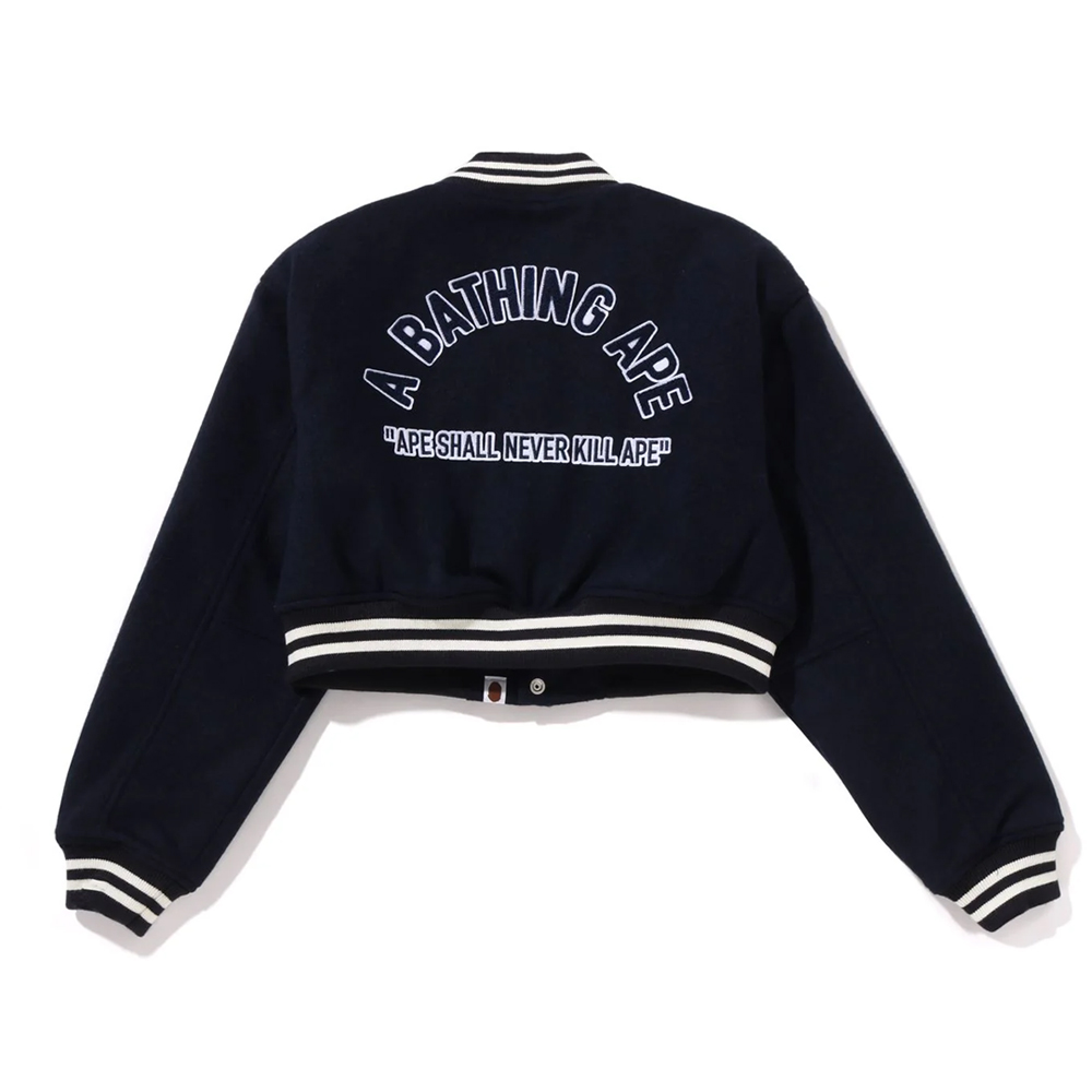 베이프 우먼즈 자켓 A BATHING APE CROPPED VARSITY JACKET 1L80-241-004 - 상세 이미지 2