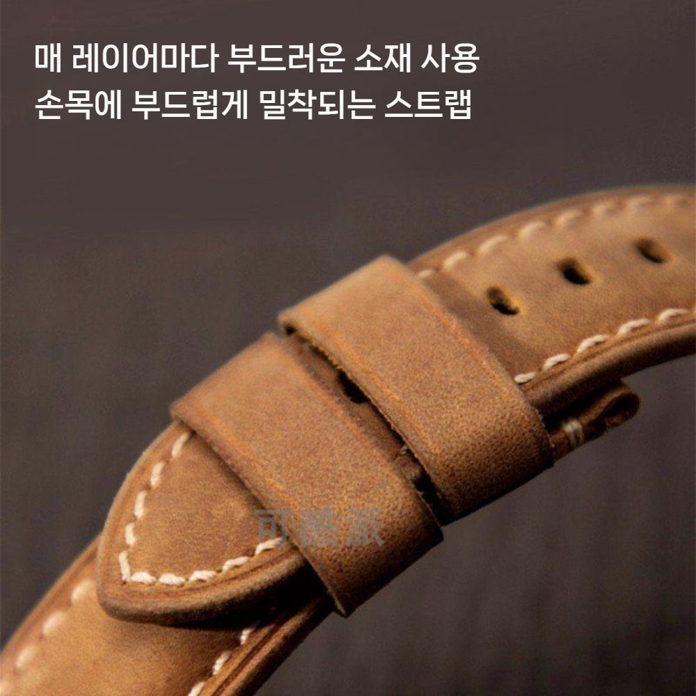 어메이즈핏 티렉스3 프로 스트랩 오일 왁스 가죽 퀵 릴리스 마그네틱 밴드 - 상세 이미지 3