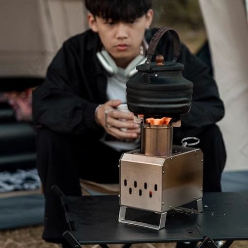 캠핑화목난로 펠렛 곤로 주물 미니 캠핑용 스테인리스 - 상세 이미지 4