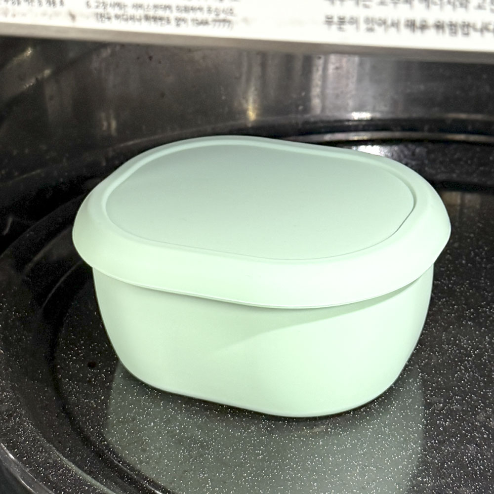 실리콘 밥 소분용기 전자렌지 냉동국 반찬통 3P 세트 이미지 7