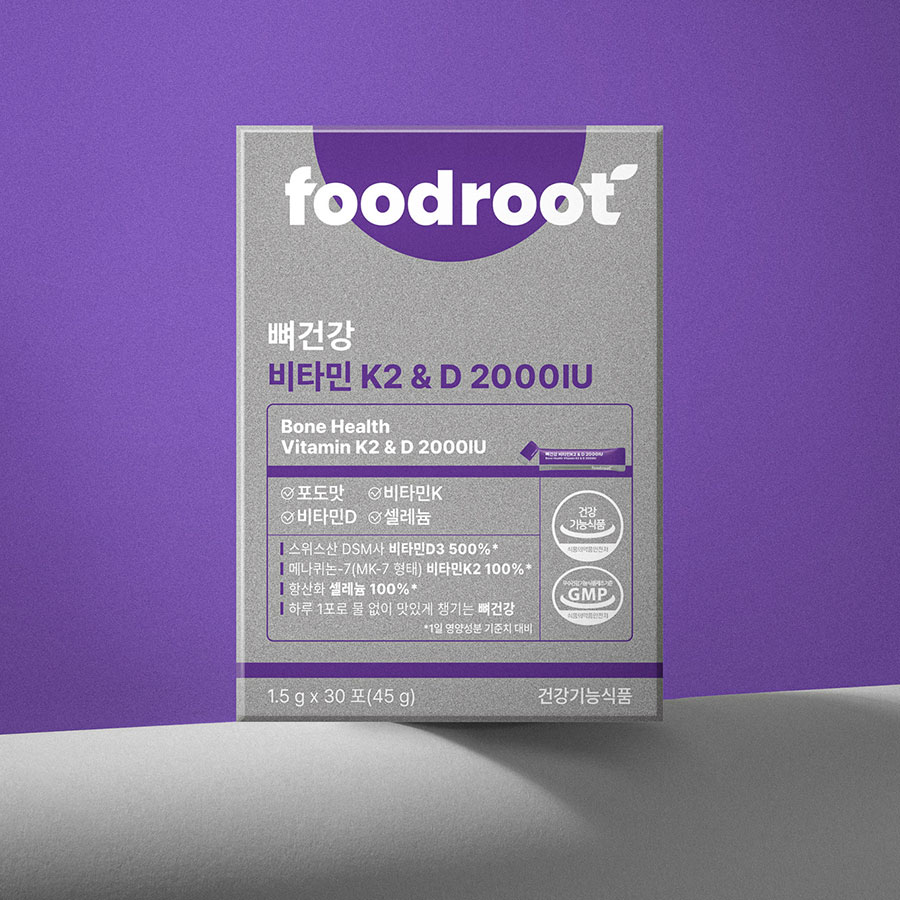 푸드루트 뼈건강 비타민 K2 & D 2000IU 30포, 3개 - 상세 이미지 2