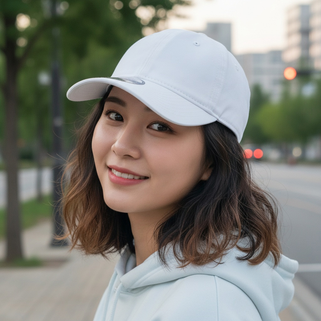 뉴에라 병행수입 무지캡 야구모자 블랭크캡 볼캡 화이트 NE201 프리사이즈 - 메인 이미지