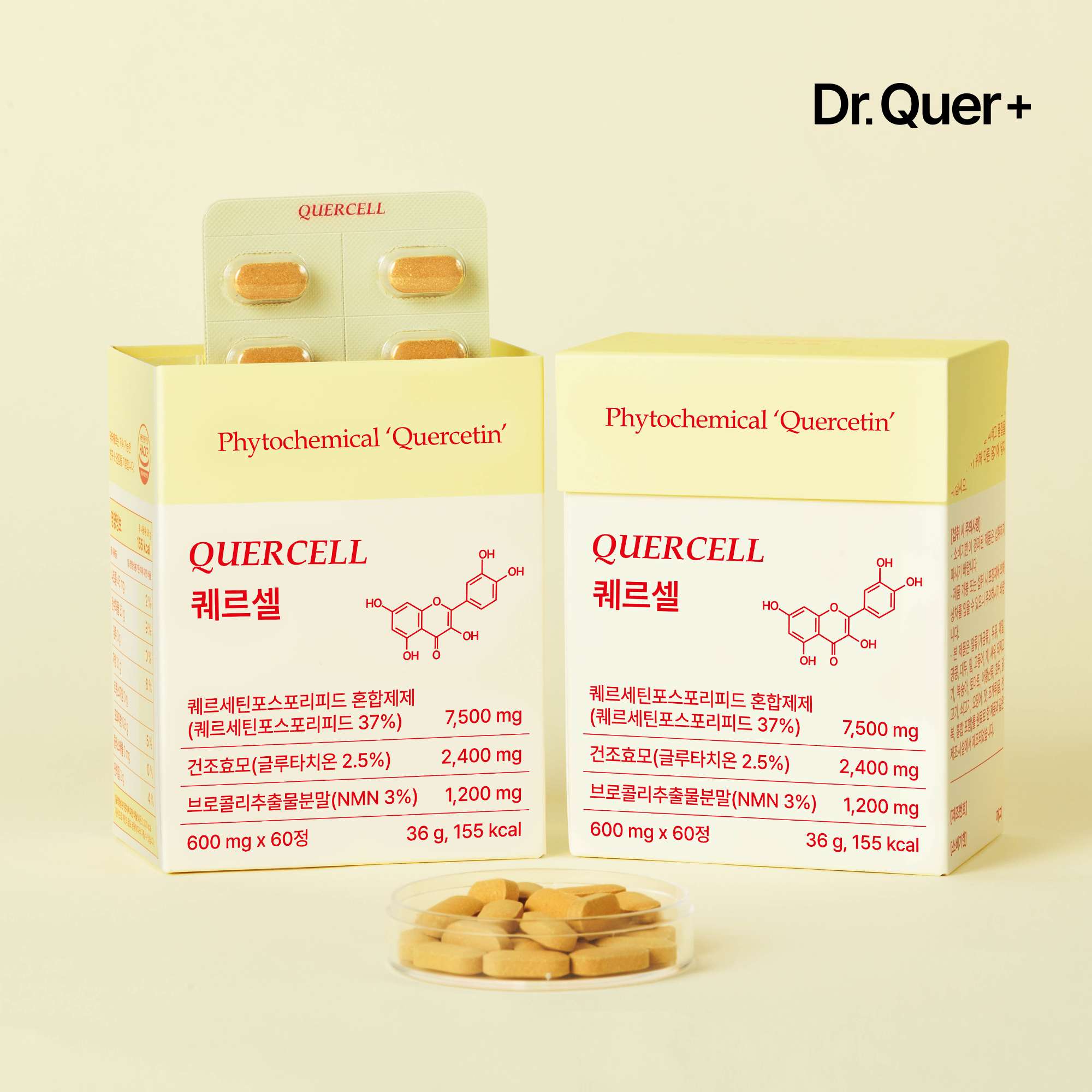 [선착순 추가 증정] 닥터퀘르퀘르셀 파이토솜 퀘르세틴 잔타닌 브로멜라인 NMN NK세포 영양제 60정, 1개