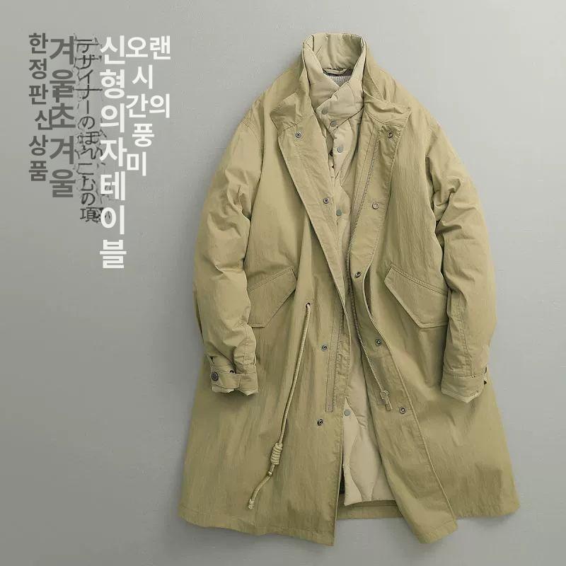 남자 겨울 패딩 미군 야상패딩 롱패딩 탈부착 자켓 내피탈부착 빅사이즈 깔깔이 돕바 남자패딩 블랙 2XL - 상세 이미지 4