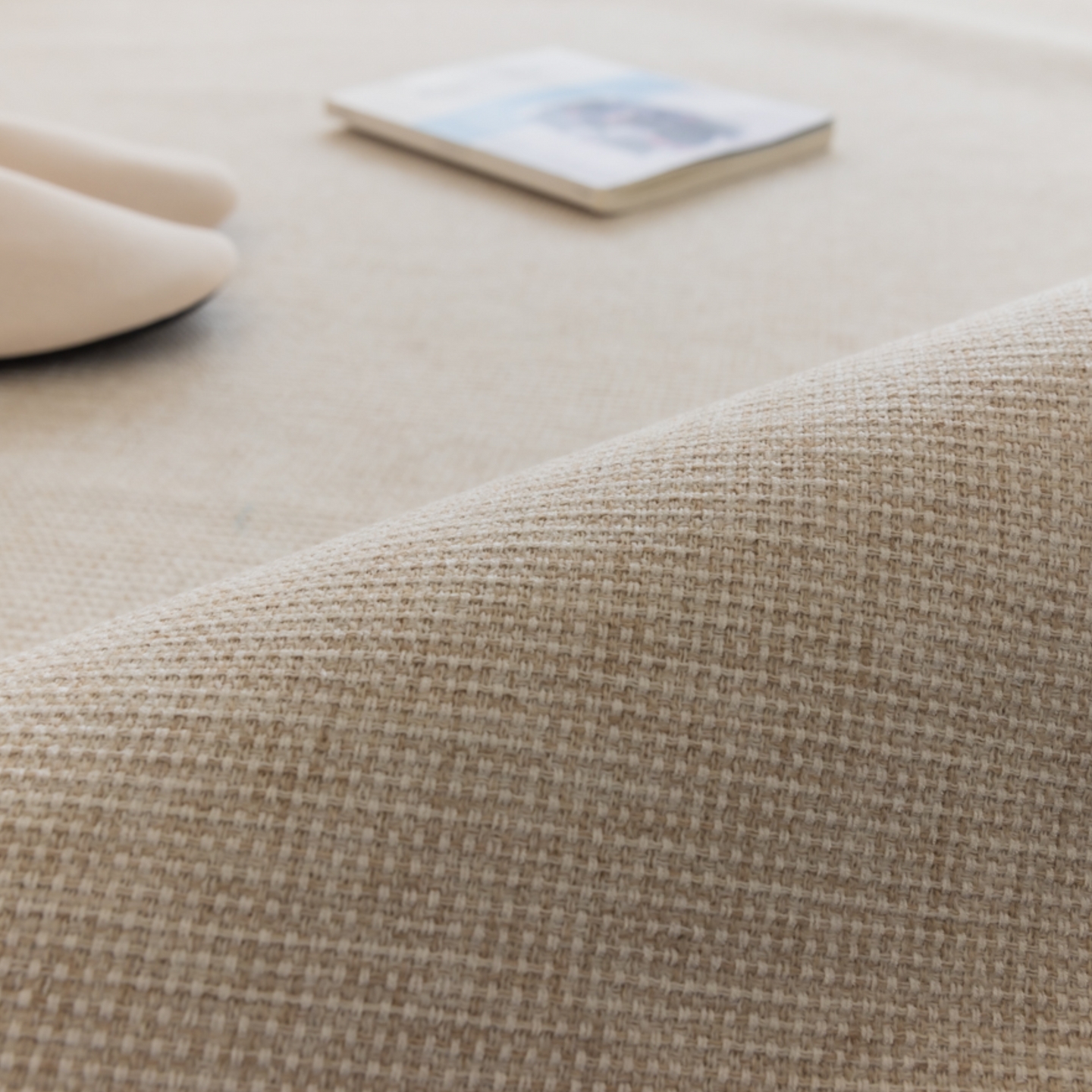 네추럴 방수러그 사이잘룩 대형 거실 식탁 카페트 크림베이지, 정원형 150