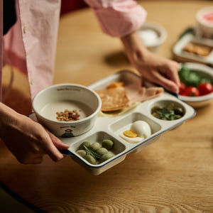 로렌스 런던 5구 도자기 식판 성인 다이어트식기 실사용 후기 | 효과 있을까? - 상품 이미지 3