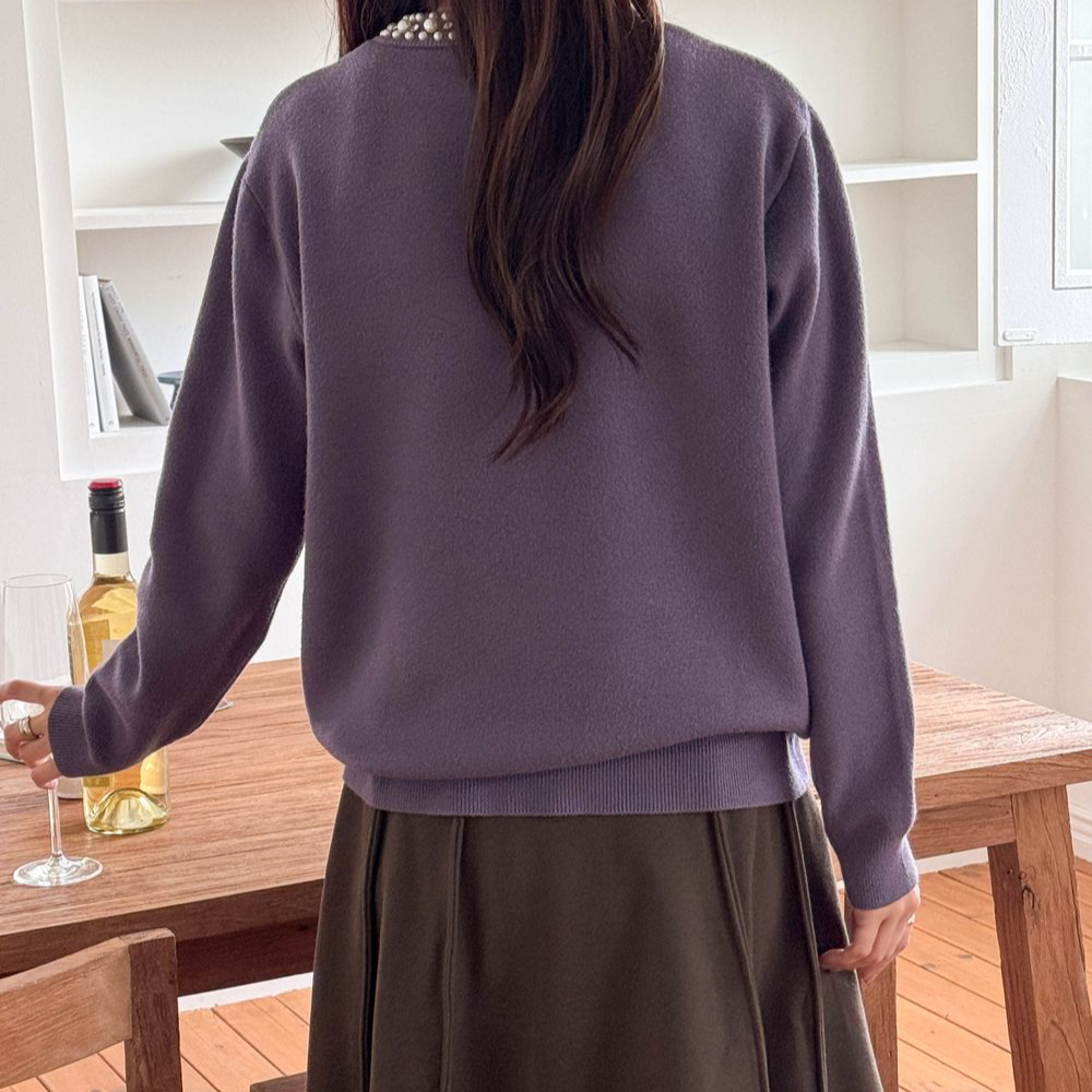 진주큐빅포인트카디건 소트프울모니트가디건 - 상세 이미지 5
