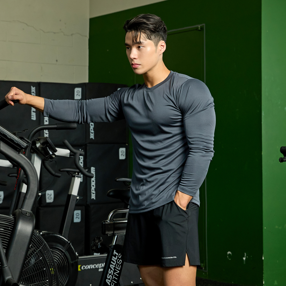 [슈퍼특가]1+1 블랙몬스터핏 인터록 쿨링 등산 긴팔 작업복 기능성 티셔츠 아웃도어