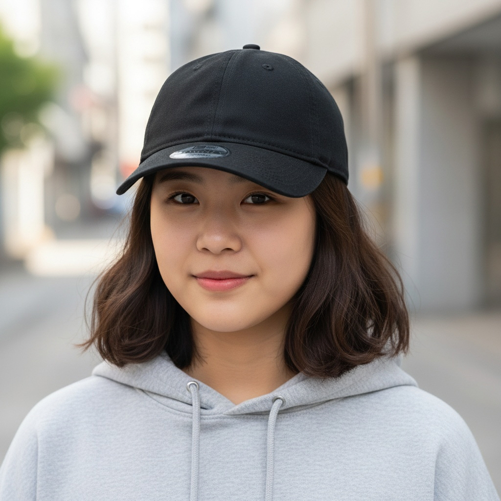 뉴에라 병행수입 무지캡 야구모자 블랭크캡 볼캡 블랙 NE201 프리사이즈 - 메인 이미지