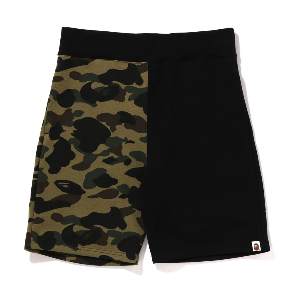 베이프 반바지 1ST CAMO BACK SHARK SWEAT SHORTS 1I20-153-004 - 상품 이미지